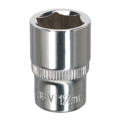 Sealey Walldrive Socket 12mm 1/4" Square Drive Fully Polished Finish Tool Sp1412