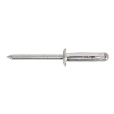 B&Q Sealey Load Spreading Aluminium Rivet Standard Flange 4.8 X 23Mm Pack Of 200 Rb4823
