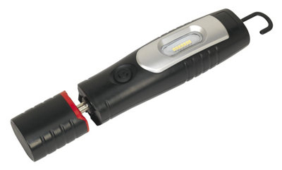 B&Q Sealey Rechargeable Inspection Lamp 360 Degree 7 Smd 3W Smd Led Led3602 Black