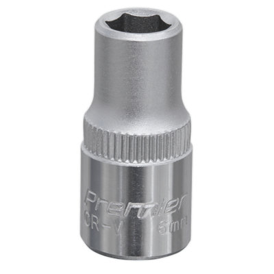 B&Q -  Walldrive Socket Tool 6mm 1/4" Square Drive Chrome Vanadium Steel S1406