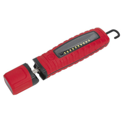 B&Q Sealey Rechargeable Inspection Lamp 360 Degree 14 Smd 3W Led Led360r Red