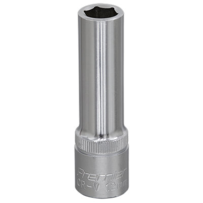 Sealey Walldrive Socket 12Mm Deep 1/2" Square Drive Chrome Vanadium Steel S1212d