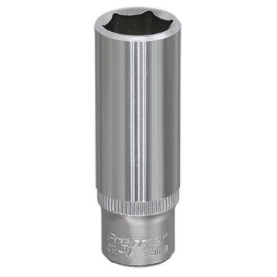 Sealey Walldrive Socket 12Mm Deep 1/4" Square Drive Chrome Vanadium Steel S1412d