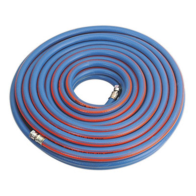  - Sealey Air Hose 20M X 10mm With 1/4"bsp Unions Extra-Heavy-Duty