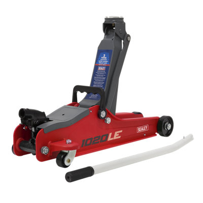 B&Q -  2 Tonne Low Profile Short Chassis Hydraulic Trolley Jack Red 1020Le