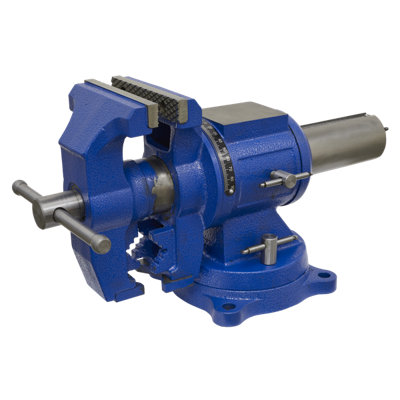 B&Q -  150mm Cast Iron Multifunction Swivel Base Vice Bench Mounting Mfv150