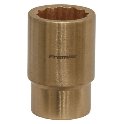 B&Q Sealey Socket 19Mm 1/2" Square Drive Non-Sparking Walldrive 12 Point Ns052