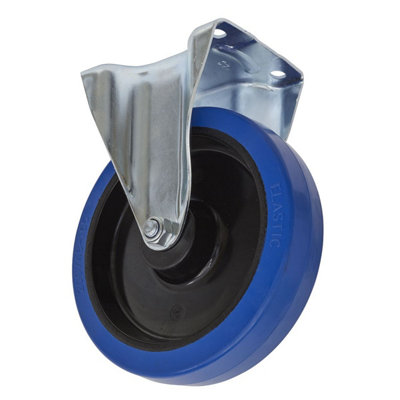 B&Q Sealey Castor Wheel 200Mm Plate Fixed 400Kg Load Capacity Elastic Scw3200fp