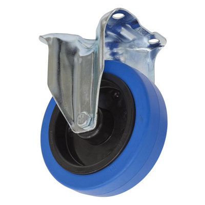 B&Q Sealey Castor Wheel 125Mm Plate Fixed 250Kg Load Capacity Elastic Scw3125fp