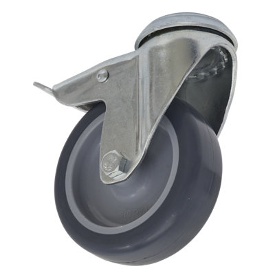 Sealey 75mm Castor Wheel Bolt Hole Swivel With Total Lock Black Scw275Sbl from B&Q