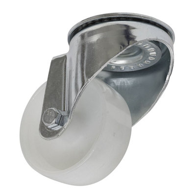B&Q Sealey Castor Wheel 80Mm Bolt Hole Swivel Load Capacity Polyamide Scw480sb 125Kg