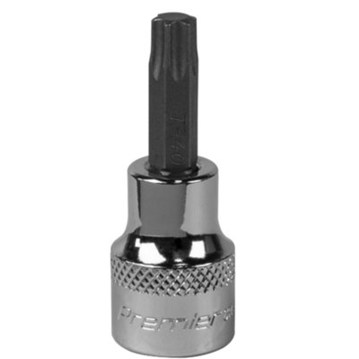 Sealey Trx-Star Socket Bit T40 3/8" Square Drive Chrome Vanadium Steel Sbt013