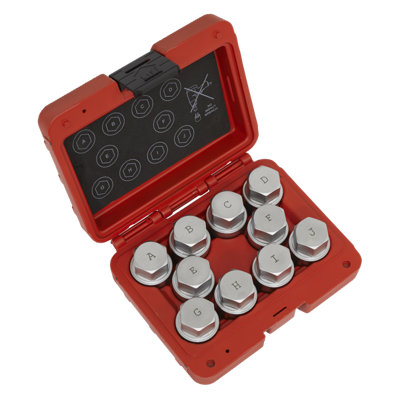 B&Q -  Locking Wheel Nut Key Set 10 Pieces Fits Land Rover Vehicles Sx222