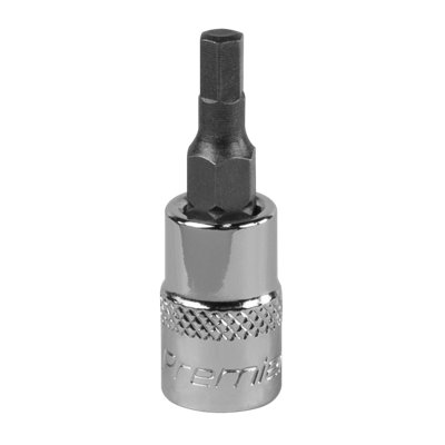Sealey Hex Socket Bit 4mm 1/4" Square Drive Forged Chrome Vanadium Steel Sbh002