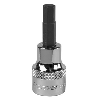 B&Q -  Hex Socket Bit 6mm 3/8" Square Drive Forged Chrome Vanadium Steel Sbh009