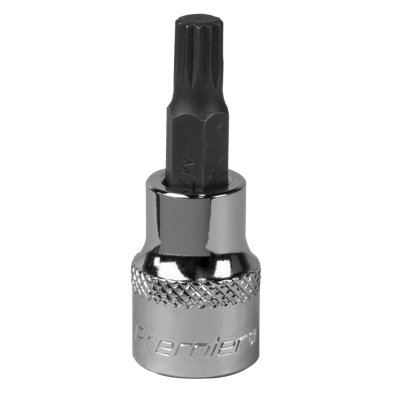 Sealey Spline Socket Bit M7 3/8" Drive Forged Chrome Vanadium Steel Sbs005