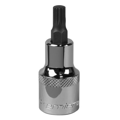 Sealey Spline Socket Bit M7 1/2" Drive Forged Chrome Vanadium Steel Tool Sbs012