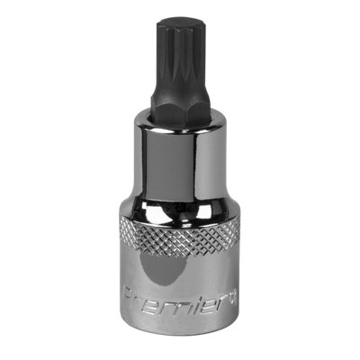 Sealey Spline Socket Bit M9 1/2" Drive Forged Chrome Vanadium Steel Tool Sbs014