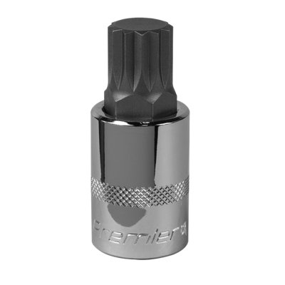Sealey Spline Socket Bit M18 1/2" Drive Forged Chrome Vanadium Steel Sbs019