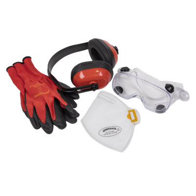 Sealey Flexi Grip Gloves Ffp2 Masks Goggles Indirect Vent & Ear Defenders Sep4 from B&Q