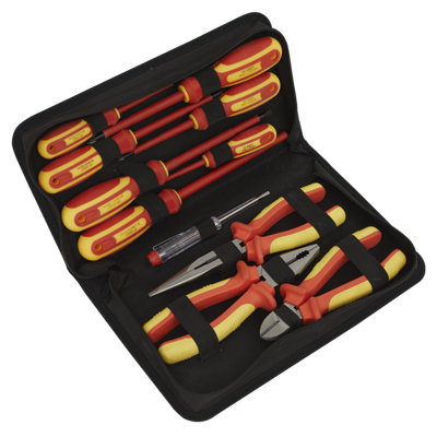 Sealey Electrical Vde Tool Set 11 Pieces Tempered Chrome Vanadium Steel S01219
