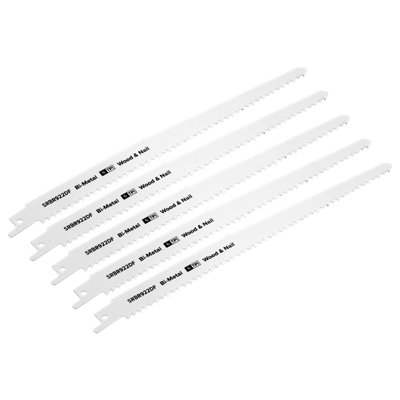 Sealey 230Mm 6 Tpi Wood Nail Reciprocating Saw Blade X5 Pieces Srbr922df