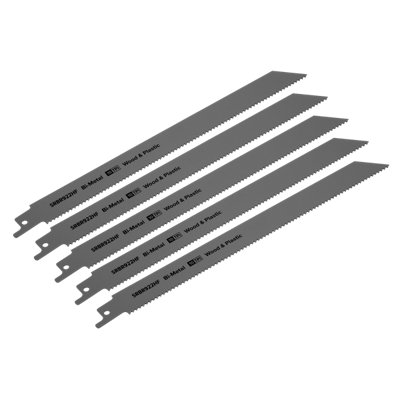 Sealey 230Mm 10 Tpi Wood Plastics Reciprocating Saw Blade X5 Pieces Srbr922hf