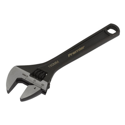 B&Q Sealey Adjustable Wrench 150Mm Ak9560 Black