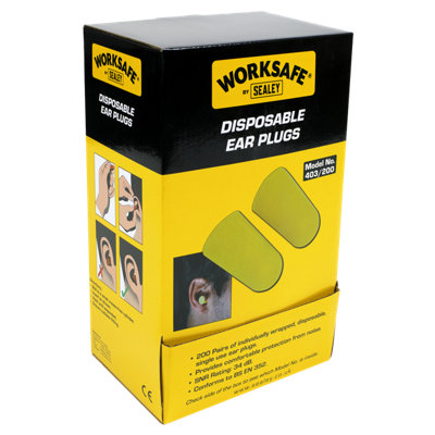 Sealey Ear Plugs Disposable - 200 Pairs - 403/200 - Image 9