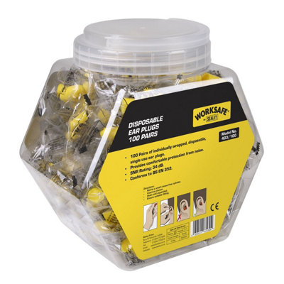 Worksafe® Disposable Ear Plugs - 100 Pairs - Image 13