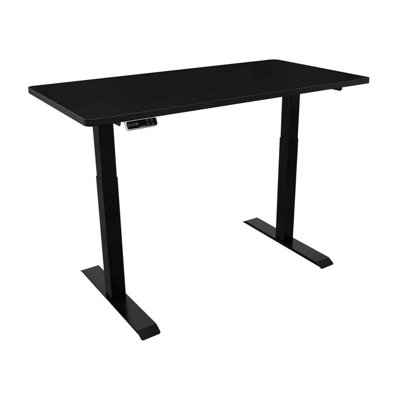 B&Q -  Black Electric Adjustable Standing Desk1400 X 700mm Dual Motor 100Kg