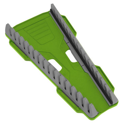 B&Q Sealey Premier Reversible Spanner Rack 16Pc - Hi-Vis Wr11hv Green