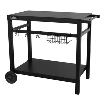 Dellonda Bbq/plancha Trolley For Outdoor Grilling/cooking With Utensil Holder