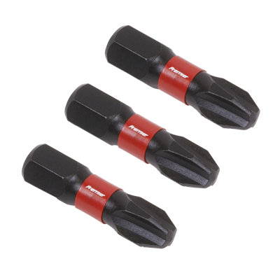 Sealey Phillips 3 Impact Power Tool Bits Forged From S2 Steel 25Mm 3 Pcs Ak8206