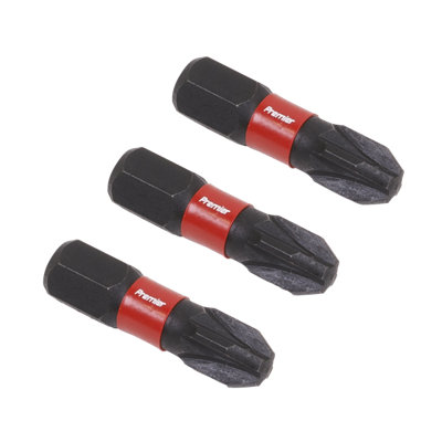 Sealey Pozi 3 Impact Power Tool Bits Forged From S2 Steel 25Mm 3 Pieces Ak8209