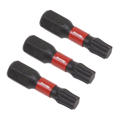 Sealey Trx-Star T27 Impact Power Tool Bits 25Mm 3 Pieces Professional Ak8219