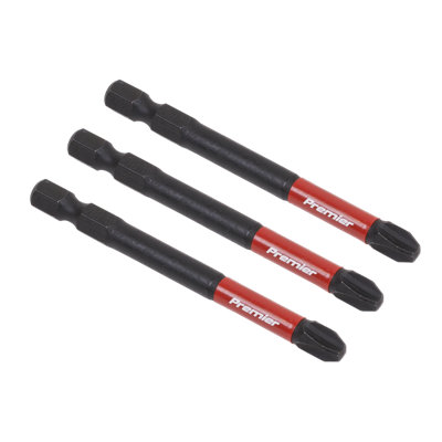 Sealey Phillips 3 Impact Power Tool Bits Forged From S2 Steel 75Mm 3 Pcs Ak8256