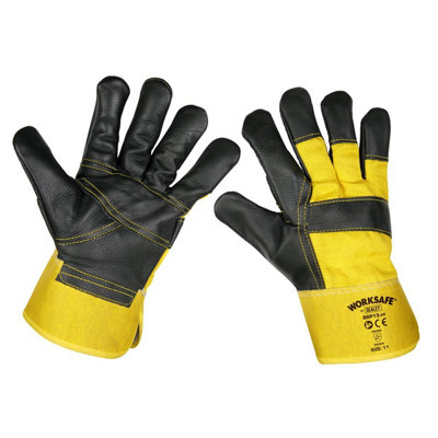 B&Q Sealey Rigger's Gloves Hide Palm - Pack Of 6 Pairs Ssp13/6