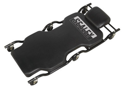 B&Q Sealey Steel Creeper With 6 Wheels & Headrest Deluxe Scr84