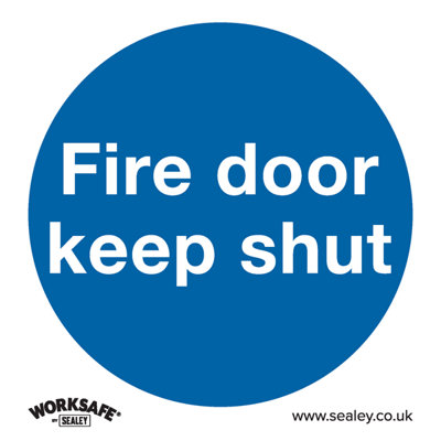 Sealey Mandatory Safety Sign Fire Door Keep Shut Rigid Plastic 80 X 80mm Ss1P1 from B&Q