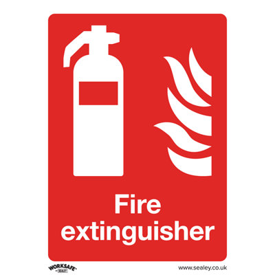Sealey Prohibition Safety Sign Fire Extinguisherrigid Plastic Pack Of 10 Ss15P10 from B&Q