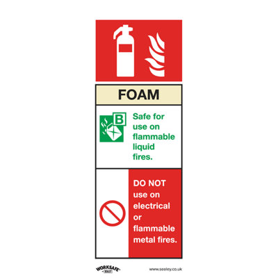 Sealey Safe Conditions Sign Foam Fire Extinguisher Self-Adhesive X10 Ss30V10 from B&Q