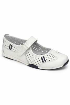 White Touch Fastening Perforated Comfort Shoe from B&Q