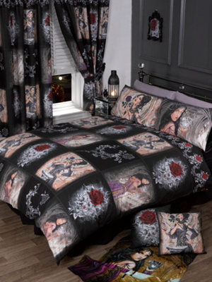 Alchemy England King Size Story Of The Rose Duvet Cover SetRomantic Gothic Alternative BeddingBlack Red Purple from B&Q