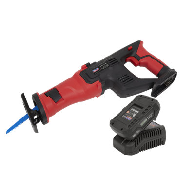 Sealey Sv20 Series Cordless Reciprocating Saw Kit 20V 2Ah Red/black Cp20Vrskit1