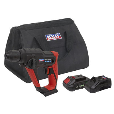 Sealey Cordless Rotary Hammer Drill Kit 20V 2Ah Sv20 Series Sds Plus Cp20Vsdskit1 from B&Q