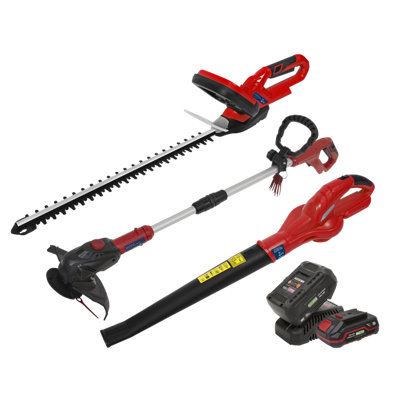 Sealey CP20V 20v Cordless 3 Piece Garden Power Tool Kit 1 x 2ah & 1 x 4ah Li-ion Battery Charger - Image 10