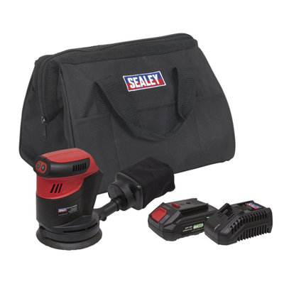  - Sealey Sv20 Series Cordless Orbital Palm Sander Kit 125mm 20V 2Ah Cp20Voskit1