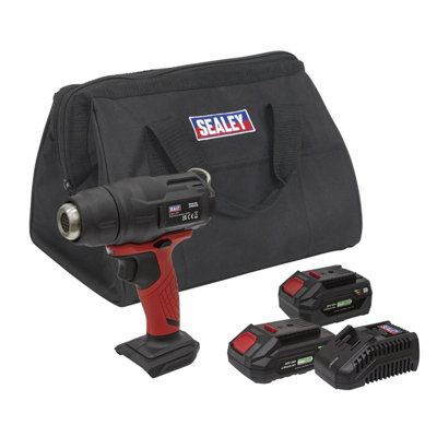 Sealey Cordless Hot Air Gun Kit 20V - 2 Batteries Garage Workshop DIY - Image 7