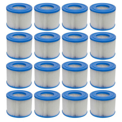 Dellonda Universal Inflatable Hot Tub/spa Filter Cartridge 105X80mm Pack Of 16 from B&Q